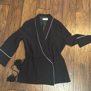 Dolce & Gabbana pajama style blazer size 46 black and white